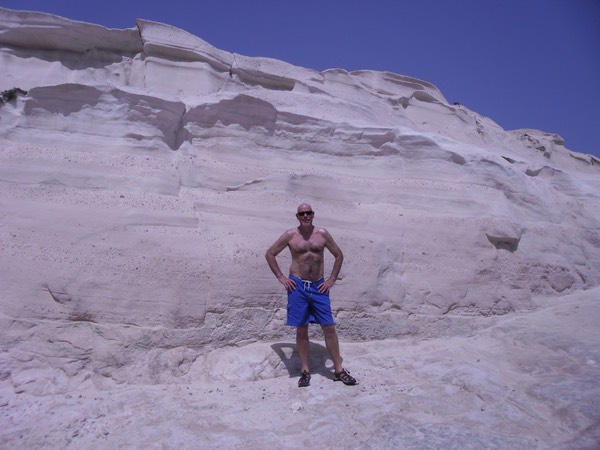 Break from kayaking, Milos, 2013