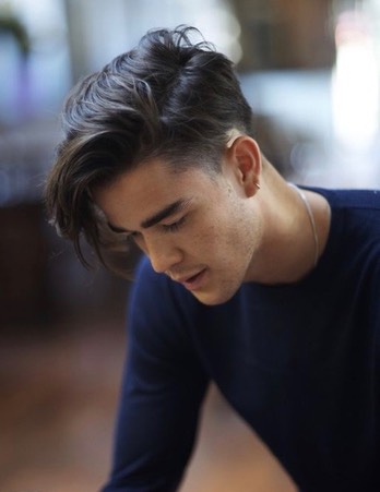 thoughtful Asain young man